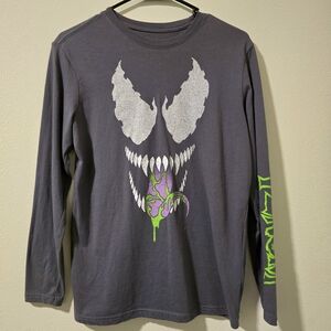 Marvel Venom Boys‎ Long Sleeve Graphic Shirt Gray Size XL 14/16